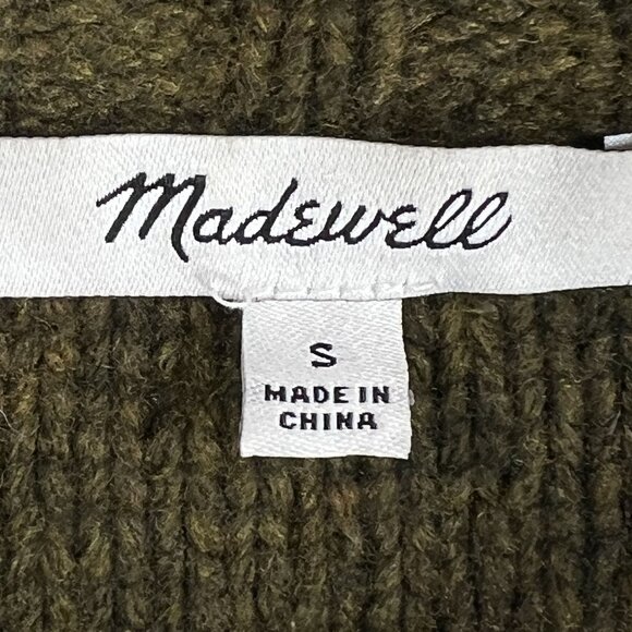 Madewell S 3D Floral Edencroft Pleat Sleeve Merino Wool Alpaca Cardigan Sweater - Picture 12 of 14